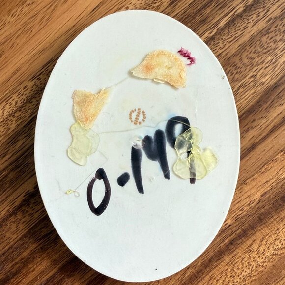 Vintage Limoges France Porcelain Oval Plaque With Romantic 18th-Century Scene - Picture 3 of 7